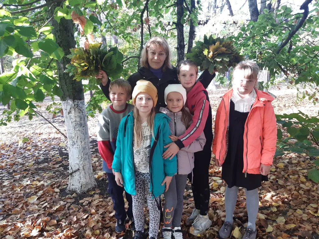 в парке осенью